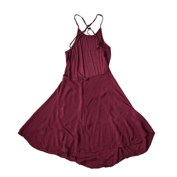 Brandy Melville Maroon Tank Dress Lightweight Sheer Mini Dress Swim Cover S - Picture 2 of 6